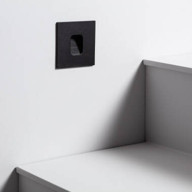 Baliza Exterior LED 2W Empotrable Pared Cuadrado Olite
