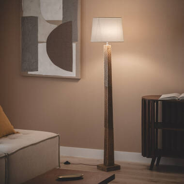 Imagem de Candeeiro de Pé Madeira Kyathi ILUZZIA Imagem de Candeeiro de Pé Madeira Kyathi ILUZZIA