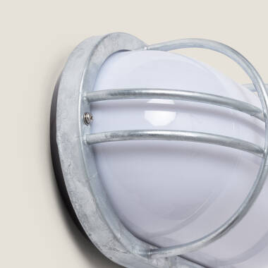 Imagen de Plafón Oval para Exterior 260x146 mm Hublot Fjord Acero Galvanizado