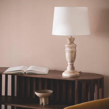 Imagen de Lámpara de Mesa Madera Hausa ILUZZIA