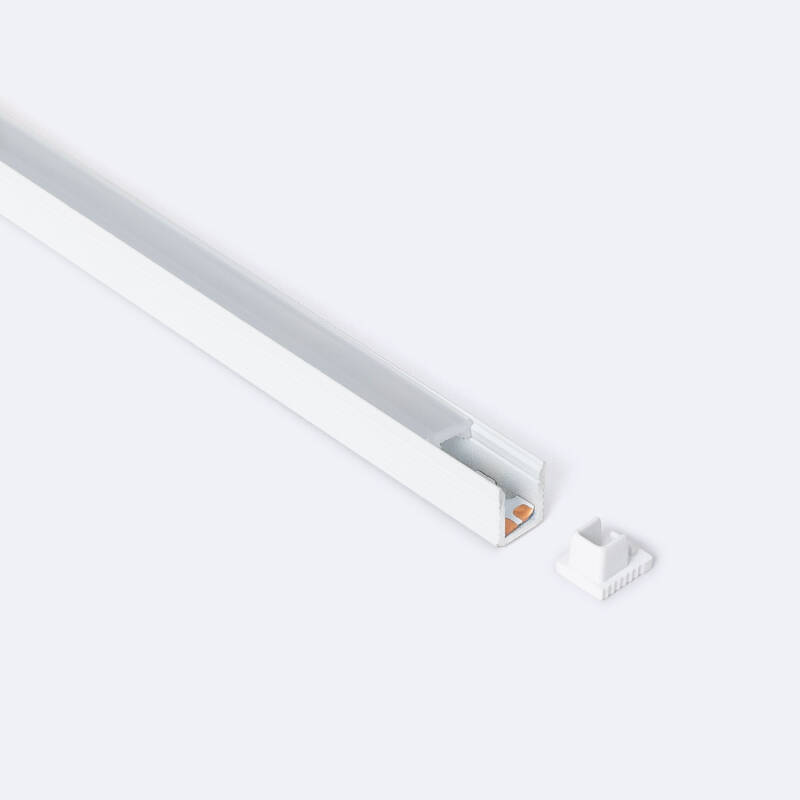 Imagem de Perfil Alumínio Superfície Mini para Fita LED até 6 mm com Tampa Contínua