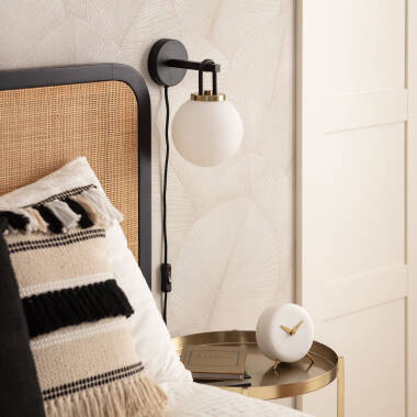 Imagem de Candeeiro de Parede Metal e Vidro Arnor