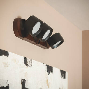 Imagem de Aplique de Parede LED 15W Metal CCT Seleccionável Cundra 3 Focos