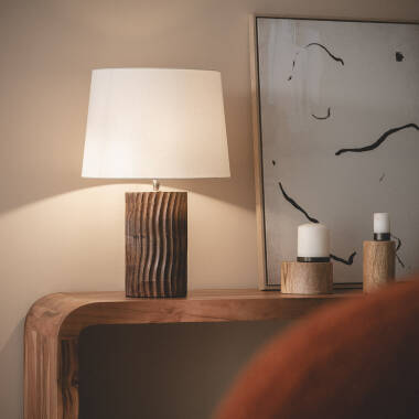 Imagen de Lámpara de Mesa Madera Shruti ILUZZIA