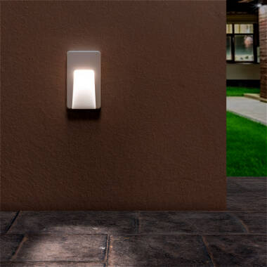 Imagen de Baliza Exterior LED 3W Superficie Pared Rectangular Nilsa