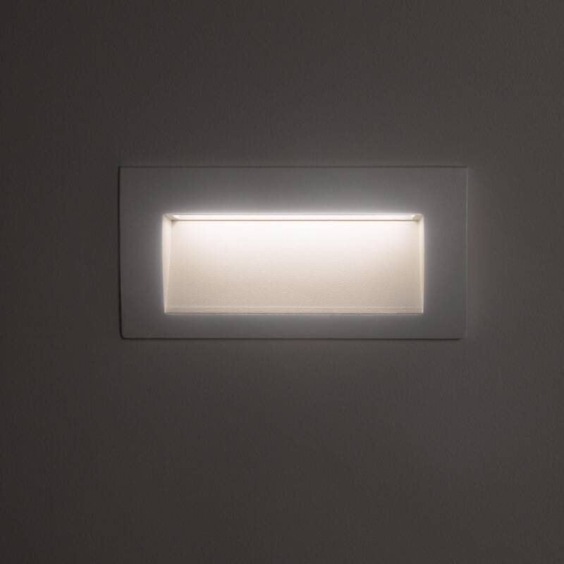 Imagem de Baliza LED Exterior 4W Encastrável Retangular de Parede  Edulis