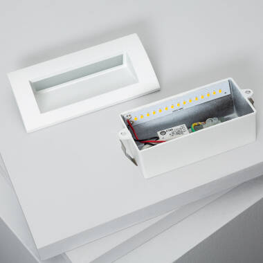 Imagem de Baliza LED Exterior 4W Encastrável Retangular de Parede  Edulis