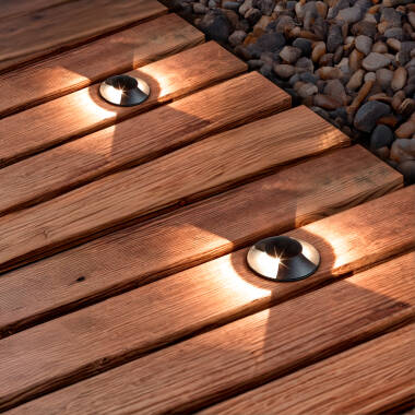 Baliza Exterior LED 3W Encastrável de Chão Letso 2L Preta