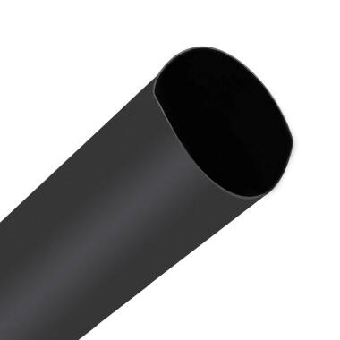 Tubo Termo-Rectráctil Preto Contração 3:1 80mm 1 metro