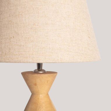 Imagen de Lámpara de Mesa Madera Akesh II ILUZZIA