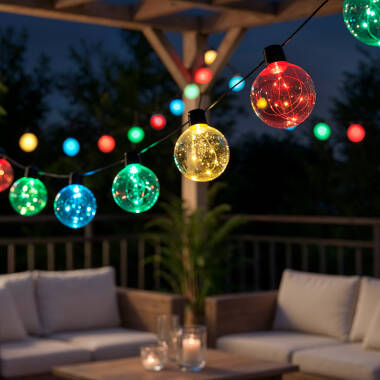 Imagen de Guirnalda Exterior LED RGB de 10 Bombillas Jarli 7.5m