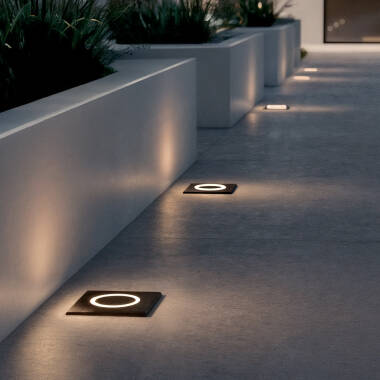 Baliza Exterior LED 2W Encastrável Parede Quadrada Resbel