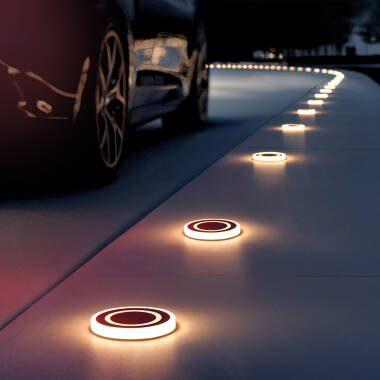 Baliza Exterior LED 2W Empotrable Suelo Circular Rulee