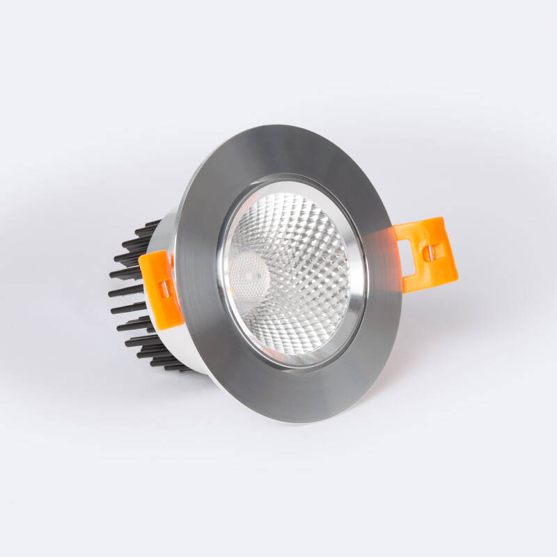 Imagem de Foco Downlight LED 7W COB Direccionável Circular Prata Corte Ø 70 mm No Flicker