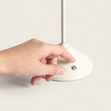 Imagen de Lámpara de Mesa LED Portátil Metal y Lino con Batería USB Recargable Denwa