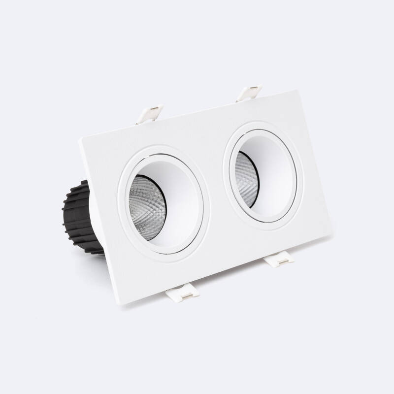 Imagen de Downlight Cuadrado Basculante LED 14W Regulable Corte 75x155 mm Imagen de Downlight Cuadrado Basculante LED 14W Regulable Corte 75x155 mm