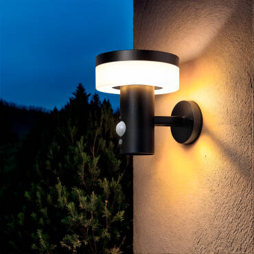 Aplique de Pared Exterior Solar LED 1,5W Acero Inoxidable con Sensor de Movimiento Ashier