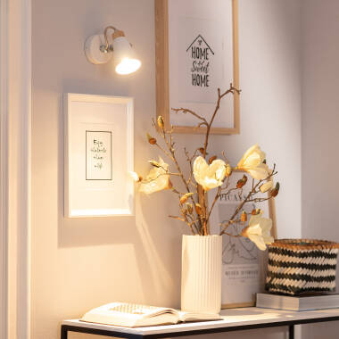 Imagen de Lámpara de Pared Orientable Metal y Madera 1 Foco Mara