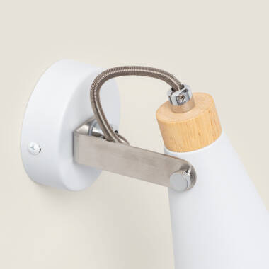 Imagen de Lámpara de Pared Orientable Metal y Madera 1 Foco Mara