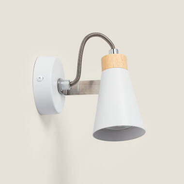 Imagen de Lámpara de Pared Orientable Metal y Madera 1 Foco Mara