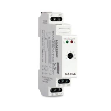 Temporizador multifunções (10 funções) 12-240VAC/DC MAXGE