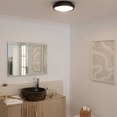 Imagen de Plafón Circular para Exterior Ø300mm IP65 Curio Negro Imagen de Plafón Circular para Exterior Ø300mm IP65 Curio Negro