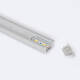 Imagen de Perfil Aluminio Empotrable con Clips para Tiras LED hasta 12 mm