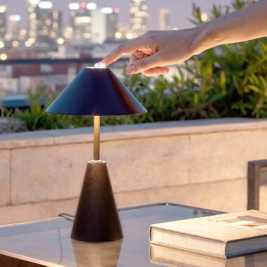 Imagem de Candeeiro de Mesa Metal LED 3W com Bateria USB Recarregável Chamle