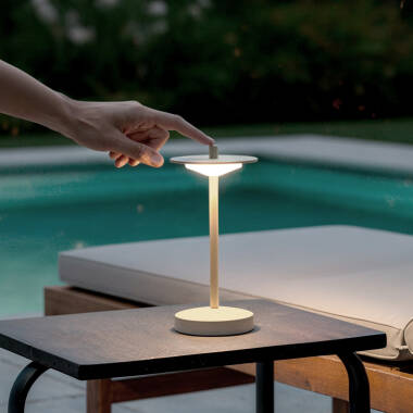 Lámpara de Mesa LED Portátil para Exterior Metal con Batería Recargable Estepona