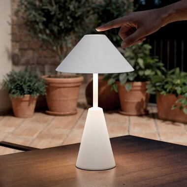 Lámpara de Mesa LED Portátil para Exterior Metal con Batería Recargable Chamle