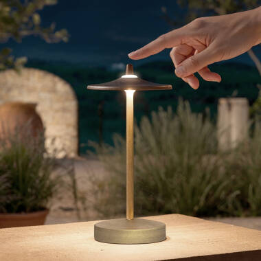 Imagen de Lámpara de Mesa LED Portátil para Exterior Metal con Batería Recargable Milevani
