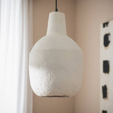 Lámpara Colgante Papel Maché Nuwet Hegoi ILUZZIA