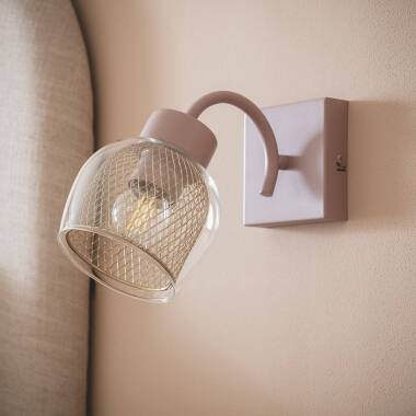 Lámpara de Pared Metal y Cristal Aziel