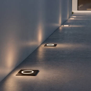 Imagen de Baliza Exterior LED 2W Empotrable Cuadrada Resbel