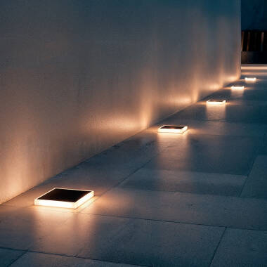 Baliza Exterior LED 2W Empotrable Suelo Cuadrada Rembel