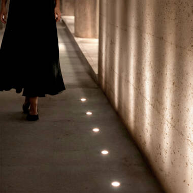 Imagen de Baliza Exterior LED 2W Empotrable Suelo Circular Lex