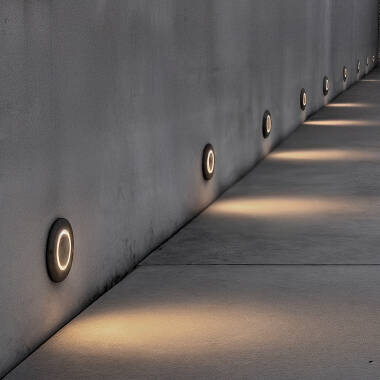 Imagen de Baliza Exterior LED 2W Empotrable Suelo Circular Welly Imagen de Baliza Exterior LED 2W Empotrable Suelo Circular Welly