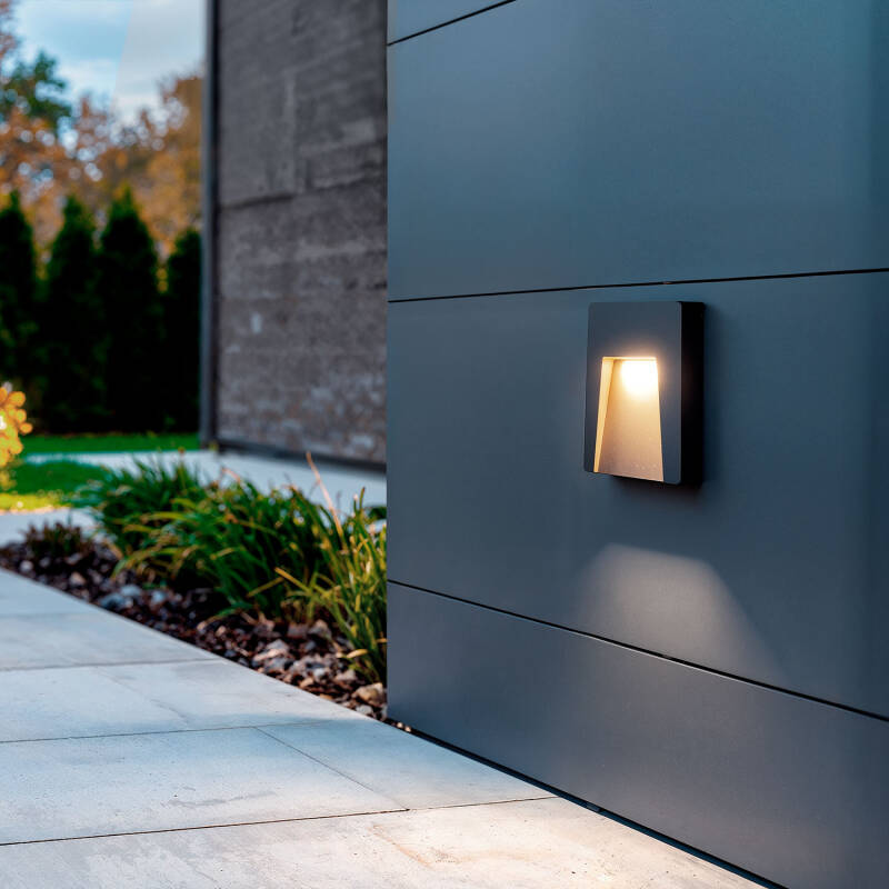 Imagen de Baliza Exterior LED 3W Superficie Pared Rectangular Nilsa