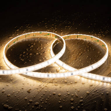 Fita LED Regulável 220V SMD Autorectificada 120 LED/m 17W/m 2040lm/m SILICONE FLEX IC-2P Largura 12mm Corte 10cm IP65 à Medida