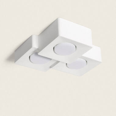 Aplique de Teto Gesso 3 Focos Quman