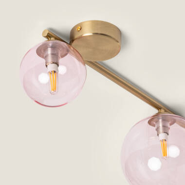 Imagen de Lámpara de Techo Metal y Cristal Moonlight Brass 4 Focos