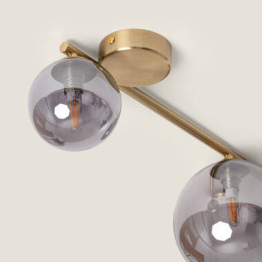 Imagem de Candeeiro de Teto Metal e Vidro Moonlight Brass 4 Focos 