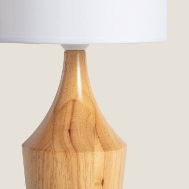 Imagen de Lámpara de Mesa de Madera y Tela Dabai