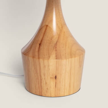 Imagen de Lámpara de Mesa de Madera y Tela Dabai
