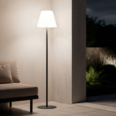 Candeeiro de Pé Exterior de Metal LED Solar Larso