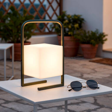 Imagen de Lámpara de Mesa LED Portátil para Exterior Aluminio con Batería USB Recargable Tiber