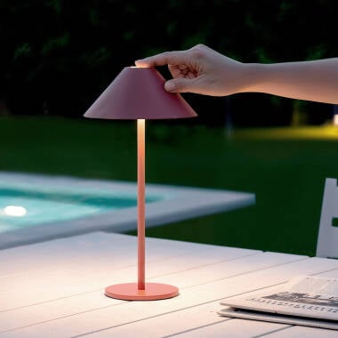 Imagen de Lámpara de Mesa LED Portátil para Exterior Metal con Batería USB Recargable Kivuli
