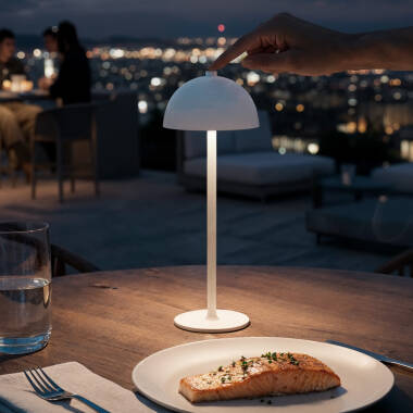 Imagen de Lámpara de Mesa LED Portátil Metal con Batería USB Recargable Kael