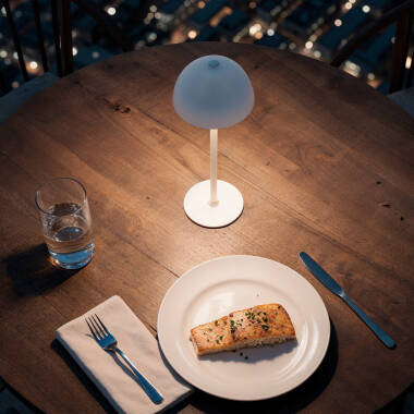Imagen de Lámpara de Mesa LED Portátil Metal con Batería USB Recargable Kael