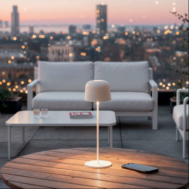 Imagen de Lámpara de Mesa LED Portátil para Exterior Aluminio con Batería Recargable Wink